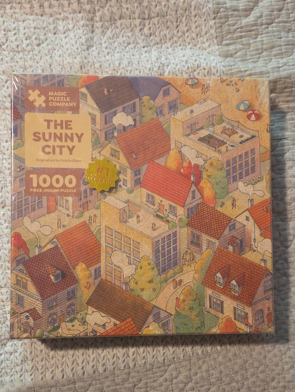 The Sunny City 1000-Piece Jigsaw Puzzle - Red, Orange, Green, Blue